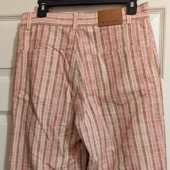 Masscob pink cotton stripe pants, size 38, EUC - Picture 9 of 10